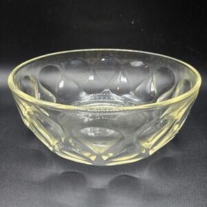 Vintage Pyrex Ovenware Serving Bowl Heavy Clear Glass Teardrop Pattern 8.75" W